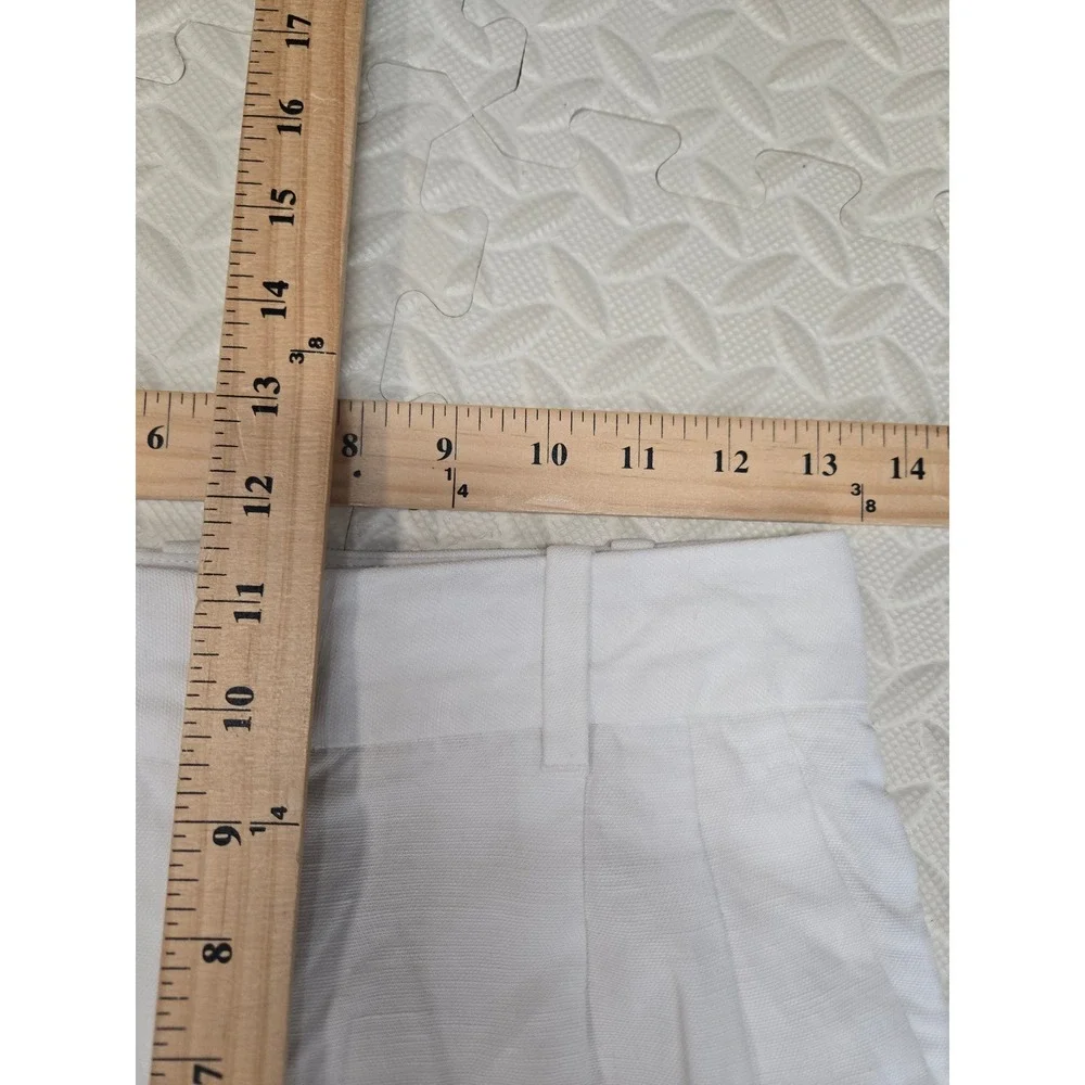 Wilfred Effortless Pant White‎ Linen Tencel Wide Leg Cropped Trousers Size 2